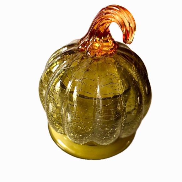 Pumpkin Tobacco Glass Pumpkin Cloche Candle - Picture 2 of 7